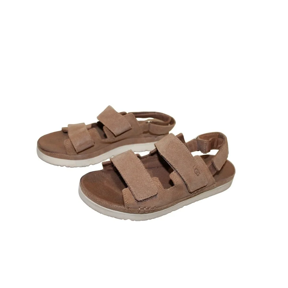 UGG‎ Goldenstar Heritage Sandal Kids Size 5 Brown Chestnut Suede Good 1136541K